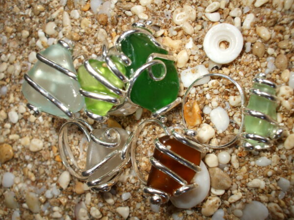 create sea glass jewelry