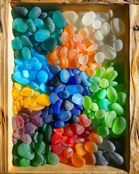 the colors and rarity of sea glass