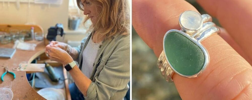 creating a unique sea glass ring with bezel setting