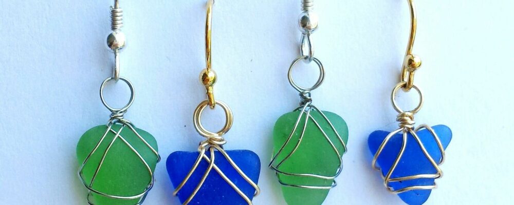 how to make beautiful sea glass earrings at home