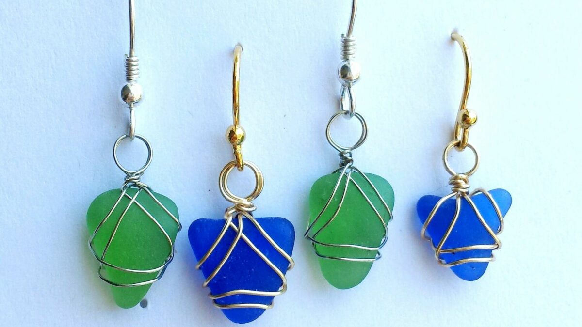 how to make beautiful sea glass earrings at home